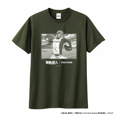 【グッズ-Tシャツ】進撃の巨人×パ・リーグ6球団コラボ 2024進撃の巨人/北海道日本ハムファイターズ Tシャツ (ジーク) Lサイズ