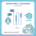 【グッズ-オーディオアクセサリー】GAACAL×初音ミク×シナモロール Type-Cイヤホン デザインbの画像