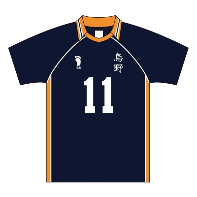 【グッズ-Tシャツ】ハイキュー!! ユニフォーム 烏野高校 月島 蛍 XL