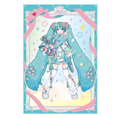 【グッズ-ポストカード】初音ミクとEko iXimaのミクストメディア展 箔押しポストカード <B>