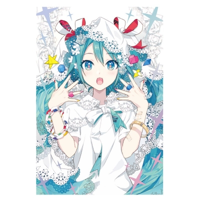 【グッズ-ポストカード】初音ミクとEko iXimaのミクストメディア展 箔押しポストカード <D>