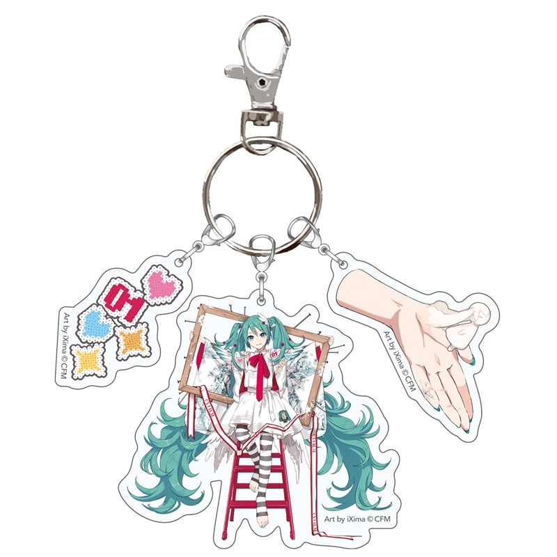 初音ミクとEko iXimaのミクストメディア展 3連アクリルキーホルダー 〈B〉