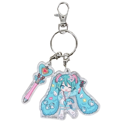 【グッズ-キーホルダー】初音ミクとEko iXimaのミクストメディア展 2連アクリルキーホルダー <B>