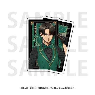 【グッズ-ステッカー】TVアニメ『進撃の巨人』 ダイカットステッカー カジノディーラー リヴァイ