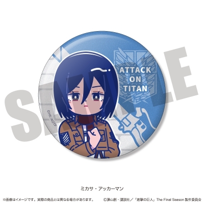 【グッズ-バッチ】TVアニメ『進撃の巨人』 にゅ~とろ キラキラ缶バッジ B ミカサ・アッカーマン