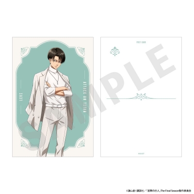 【グッズ-ポストカード】TVアニメ『進撃の巨人』 ホワイトコーデシリーズ ポストカード リヴァイ