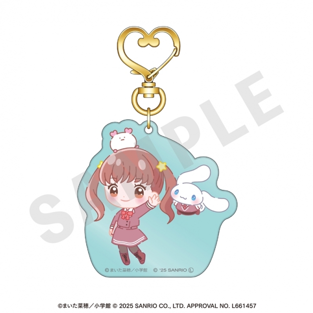 【グッズ-キーホルダー】シャイニング!,シナモロール ちゃおヒロインズ×サンリオキャラクターズ アクリルキーホルダー 大根ねね×シナモロール