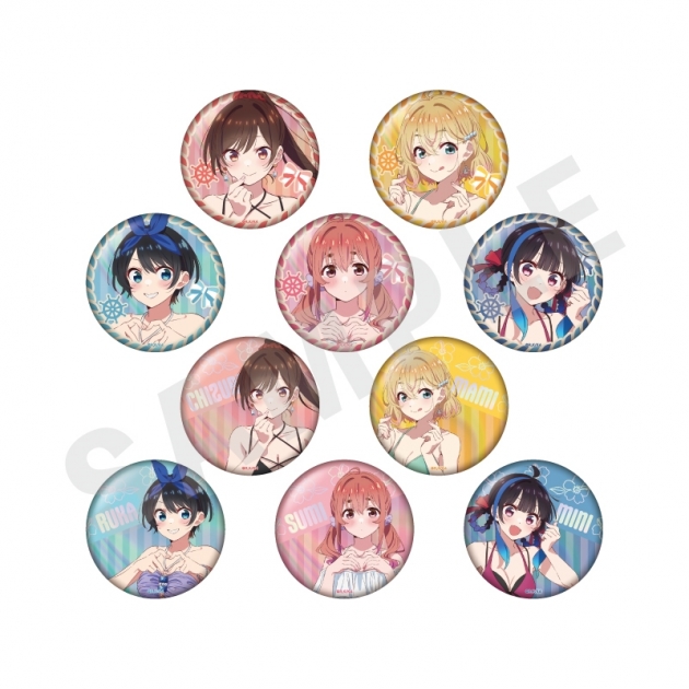 【グッズ-バッチ】「彼女、お借りします」トレーディングオーロラ缶バッジ リデザイン(全10種)