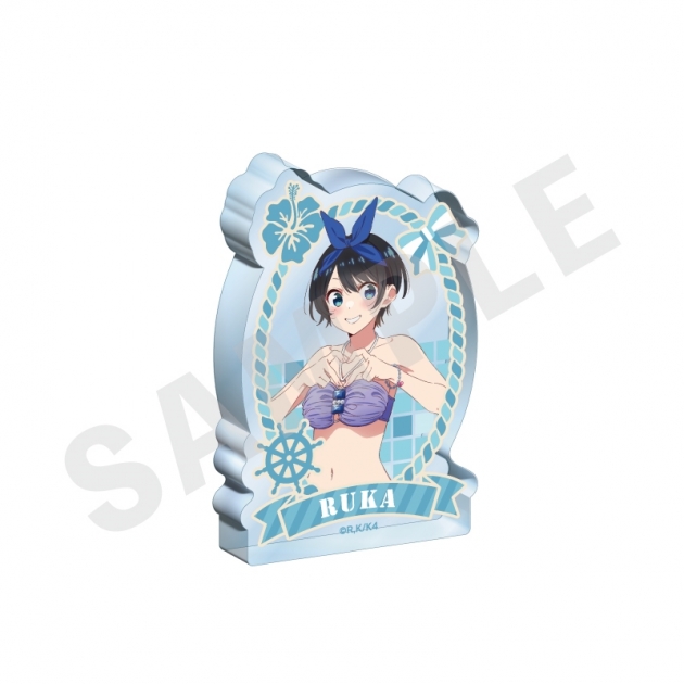 【グッズ-スタンドポップ】「彼女、お借りします」 ミニアクリルブロック リデザイン(更科瑠夏)