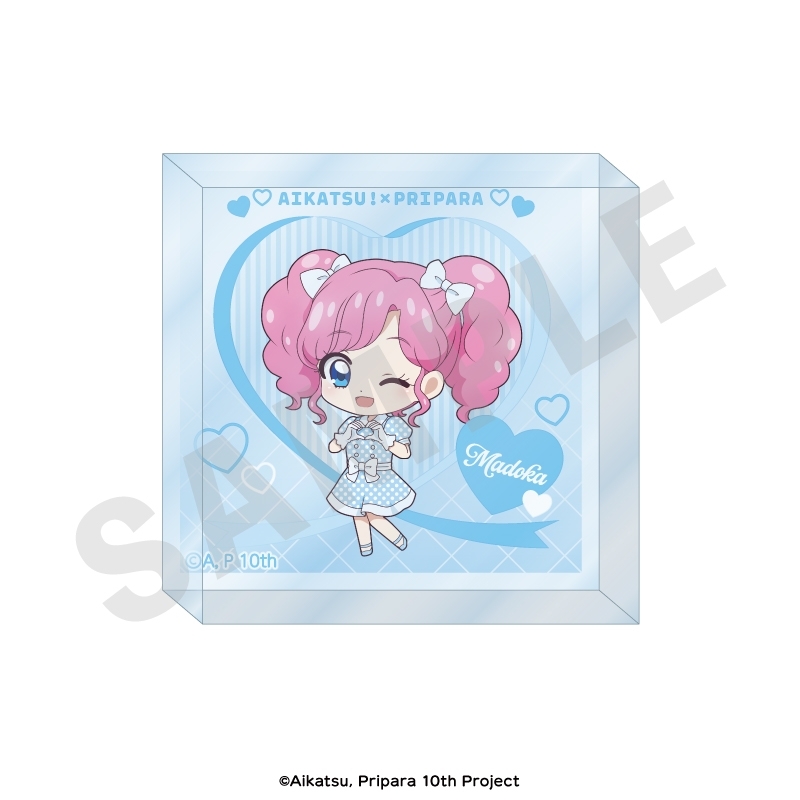 【グッズ-スタンドポップ】アイカツ！×プリパラ THE MOVIE -出会いのキセキ！- アクリルブロック ミニキャラver.（天羽 まどか）