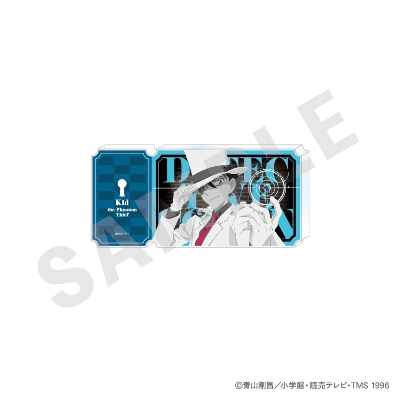 【グッズ-置きもの】名探偵コナン ペイントラクトシリーズ チケット風アクリルブロック モノクロver.（怪盗キッド）