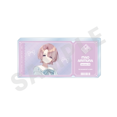 【グッズ-置きもの】学園アイドルマスター チケット風アクリルブロック(有村 麻央)