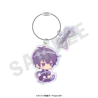 【グッズ-キーホルダー】オリジナルTVアニメ「SK∞ エスケーエイト」 ミニキャラリボンシリーズ オーロラアクリルキーホルダー(忠)