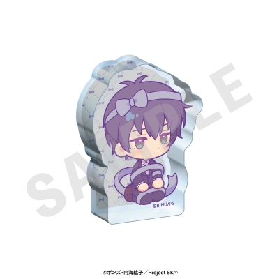 【グッズ-置きもの】オリジナルTVアニメ「SK∞ エスケーエイト」 ミニキャラリボンシリーズ ミニアクリルブロック(忠)
