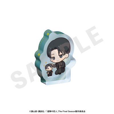 【グッズ-置きもの】TVアニメ『進撃の巨人』 ミニキャラブラックコーデシリーズ ミニダイカットアクリルブロック(リヴァイ)