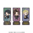 【グッズ-ステッカー】TVアニメ『進撃の巨人』 ミニキャラブラックコーデシリーズ オーロラステッカーセット(リヴァイ・ハンジ・エルヴィン)の画像