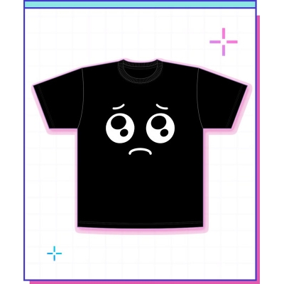 【グッズ-Tシャツ】NEEDY GIRL OVERDOSE ぴえんT(ブラック)