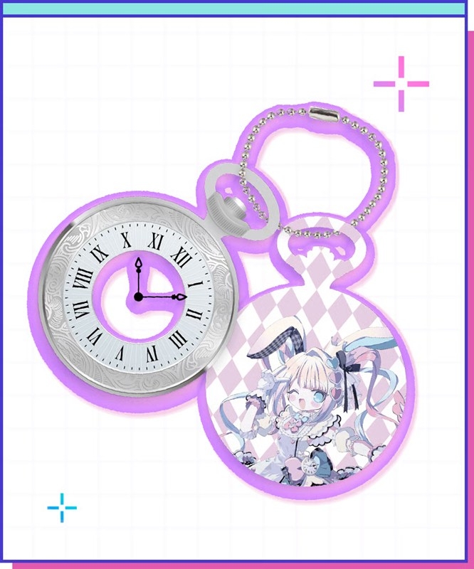 【グッズ-キーホルダー】NEEDY GIRL OVERDOSE 超てんちゃん懐中時計2連アクキー