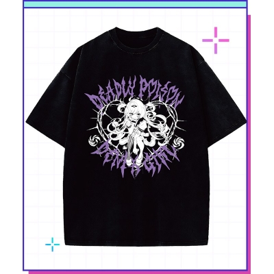 【グッズ-Tシャツ】NEEDY GIRL OVERDOSE Tシャツ/パープル・ロリポップ(じーっver.)