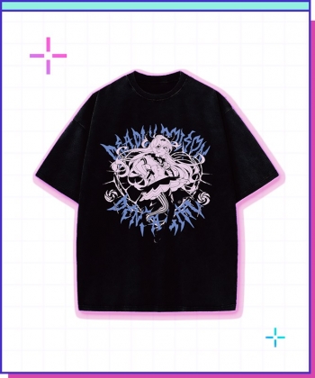グッズ-Tシャツ】NEEDY GIRL OVERDOSE Tシャツ／パープル・ロリポップ 