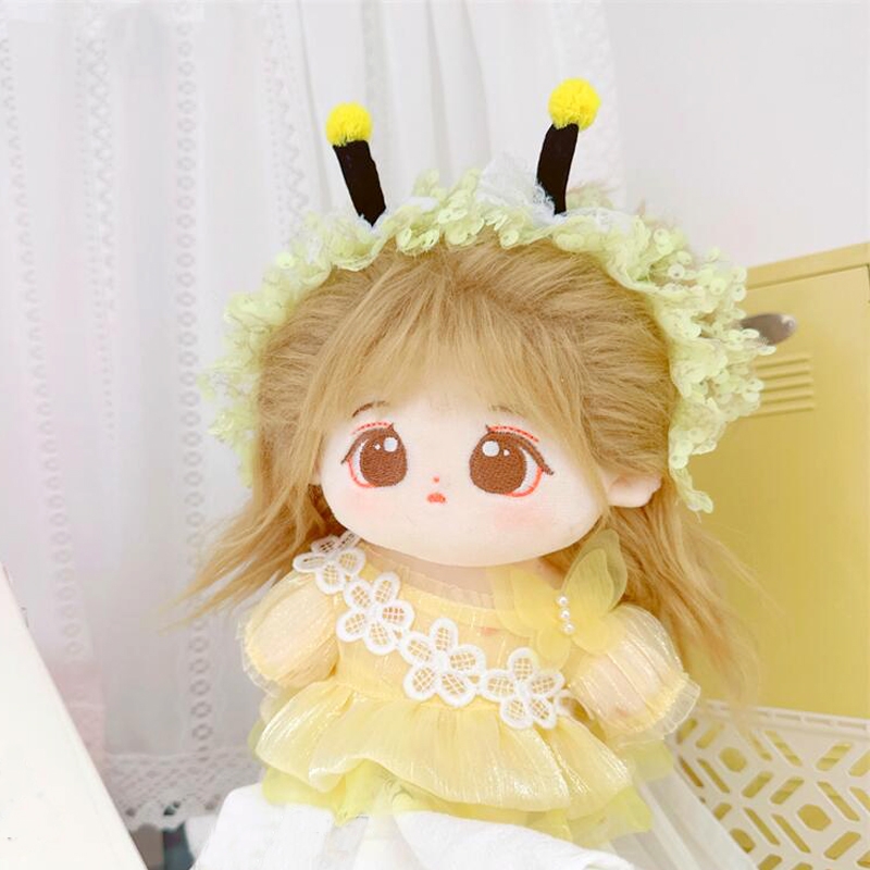 【グッズ-衣装】ノンキャラオリジナル ぬいぐるみ用ドレス & ヘッドドレスセット【蜂】20cm 用【G.triGer】