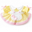 【グッズ-ぬい服】ノンキャラオリジナル アメリカンダイナー風エプロンワンピース【10~15cm用】 イエローの画像