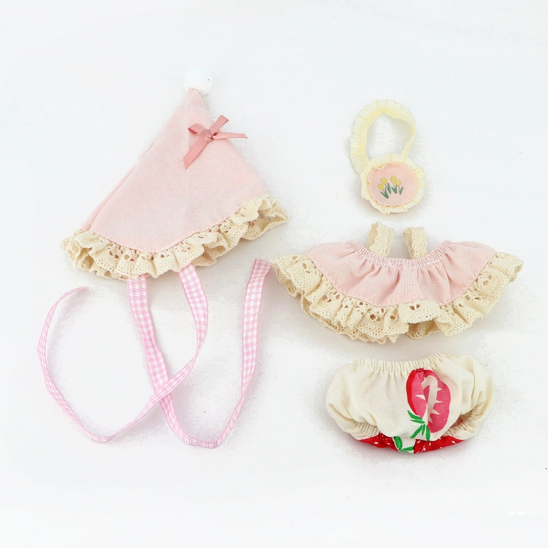 【グッズ-衣装】ノンキャラオリジナル 妖精ぬい服【4点セット】10~15cm用/ピンク【G.triGer】