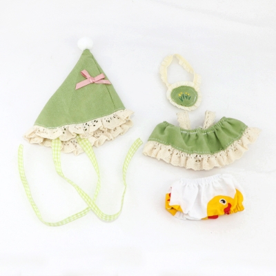【グッズ-衣装】ノンキャラオリジナル 妖精ぬい服【4点セット】10~15cm用/グリーン【G.triGer】