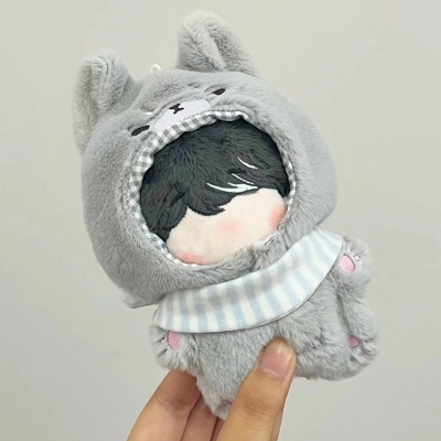 【グッズ-ぬい服】ノンキャラオリジナル ぬいぐるみ用スタイ付きアニマル着ぐるみ 狼 10cm用【G.triGer】