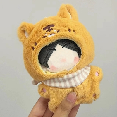 【グッズ-ぬい服】ノンキャラオリジナル ぬいぐるみ用スタイ付きアニマル着ぐるみ 虎 10cm用【G.triGer】