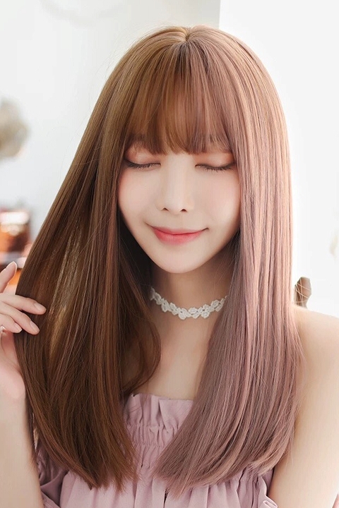 コスプレ ウィッグ Tefure テフリ ハーフ ハーフロング ミルクティー アッシュピンク アニメイト