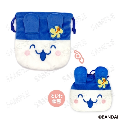 【グッズ-巾着】たまごっち エンジョイ!トラベル フェイス巾着 D:みみっち
