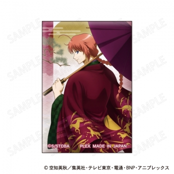 グッズ-バッチ】銀魂 スクエア缶バッジ 和装×振り向き Ver. F：神威 
