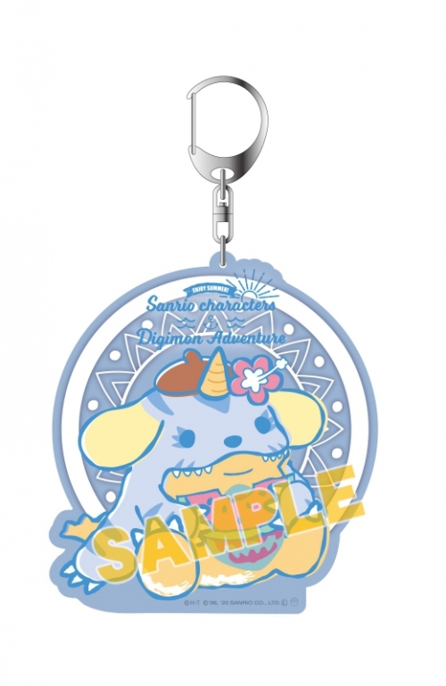 グッズ キーホルダー サンリオキャラクターズ デジモンアドベンチャー デカキーホルダー ポムポムプリン ガブモン Enjoy Summer Ver アニメイト