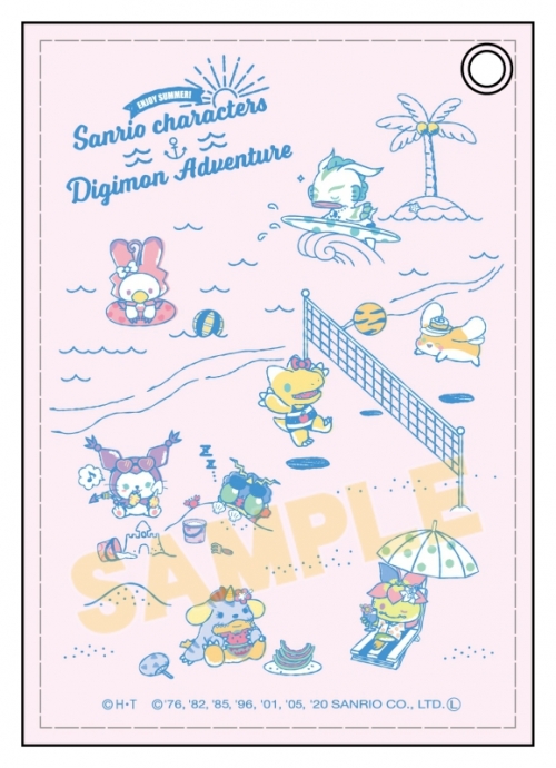 グッズ パスケース サンリオキャラクターズ デジモンアドベンチャー 合皮パスケース Enjoy Summer Ver アニメイト