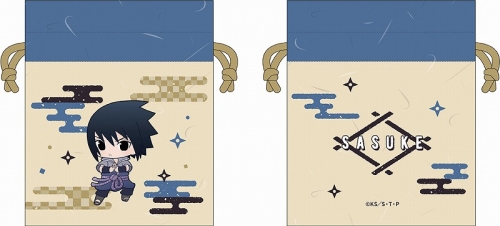 グッズ 巾着 Naruto ナルト 疾風伝 巾着 うちはサスケ ぷにキャラ 結印 Ver アニメイト