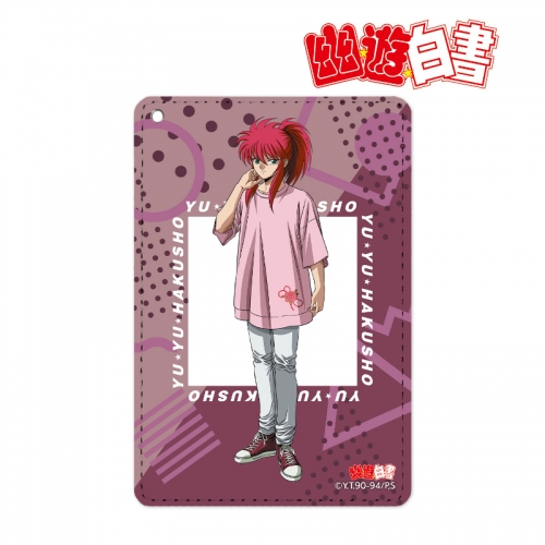 グッズ パスケース 幽 遊 白書 描き下ろしイラスト 蔵馬 90 Sカジュアルver 1ポケットパスケース アニメイト