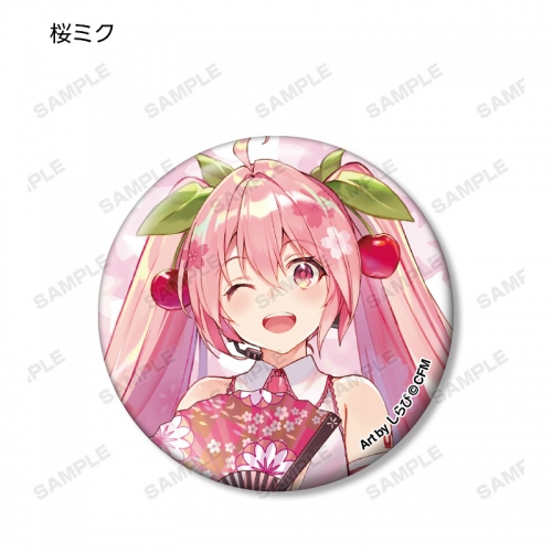 グッズ バッチ 桜ミク 描き下ろしイラスト Art By しらび トレーディング缶バッジ アニメイト