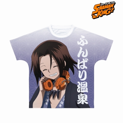 【グッズ-Tシャツ】SHAMAN KING 描き下ろしイラスト 麻倉 葉 ふんばり温泉浴衣ver. フルグラフィックTシャツユニセックス(サイズ/M)