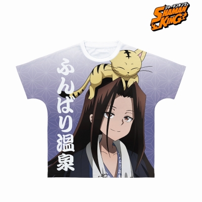 【グッズ-Tシャツ】SHAMAN KING 描き下ろしイラスト ハオ ふんばり温泉浴衣ver. フルグラフィックTシャツユニセックス(サイズ/M)