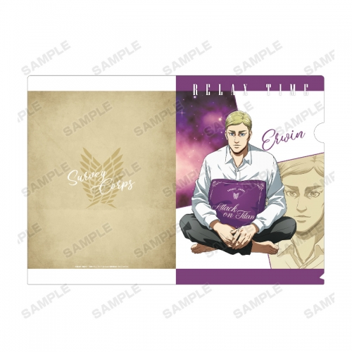 グッズ クリアファイル 進撃の巨人 描き下ろしイラスト エルヴィン リラックスver クリアファイル アニメイト先行販売分 アニメイト