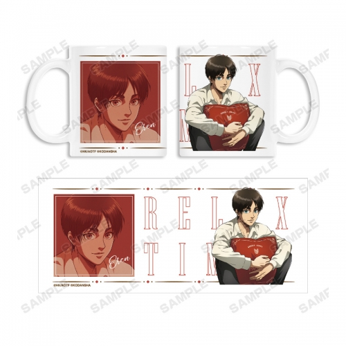 グッズ マグカップ 進撃の巨人 描き下ろしイラスト エレン リラックスver マグカップ アニメイト先行販売分 アニメイト