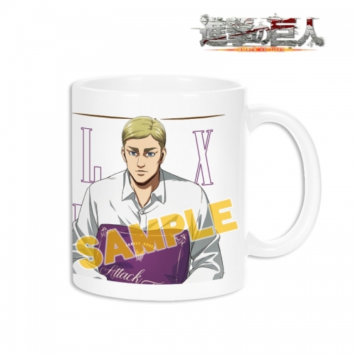 グッズ マグカップ 進撃の巨人 描き下ろしイラスト エルヴィン リラックスver マグカップ アニメイト先行販売分 アニメイト