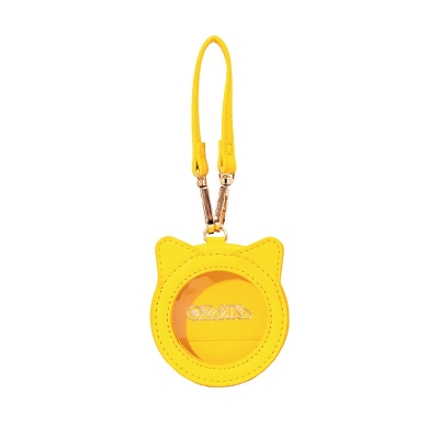 【グッズ-カバーホルダー】OZaKKa ねこみみ缶バッジケース イエロー
