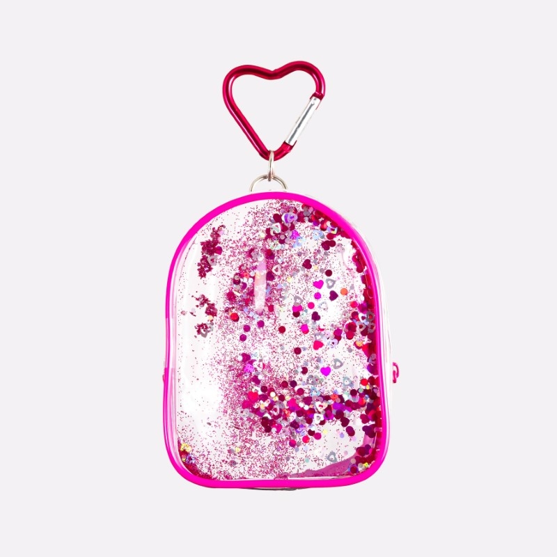 【グッズ-ポーチ】ノンキャラオリジナル きらきらぬいぐるみポーチ mini ピンク