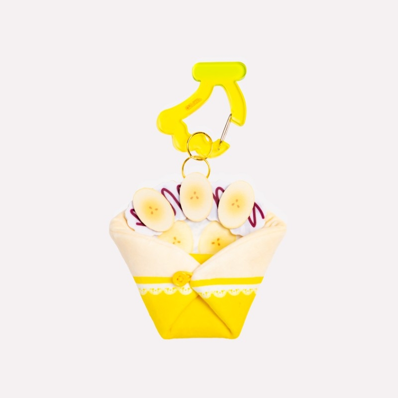 【グッズ-チャーム】OZaKKa ぬいのおくるみ ぬいくるみん クレープ(チョコバナナ)