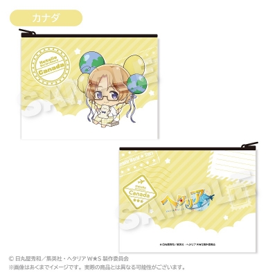 【グッズ-ポーチ】ヘタリア World★Stars ばるんこフラットポーチ カナダ