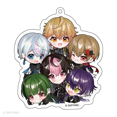 【グッズ-キーホルダー】シクフォニ 4周年記念 アクリルキーホルダー 全員集合