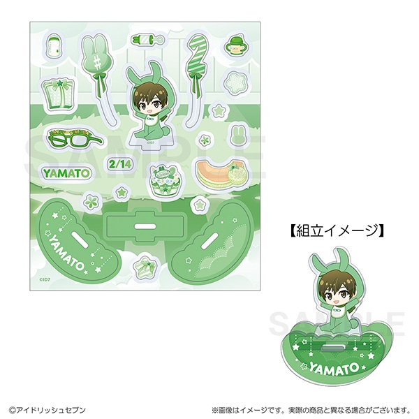 【グッズ-スタンドポップ】アイドリッシュセブン ベビコミュ　アクリルフレーク＆ゆらゆらスタンド　二階堂大和