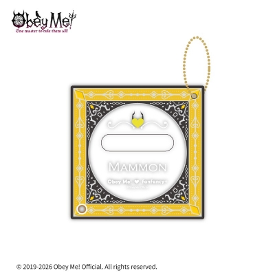 【グッズ-缶バッジカバー】Obey Me!×fanfancy+ 缶バッジアクリルフレーム マモン